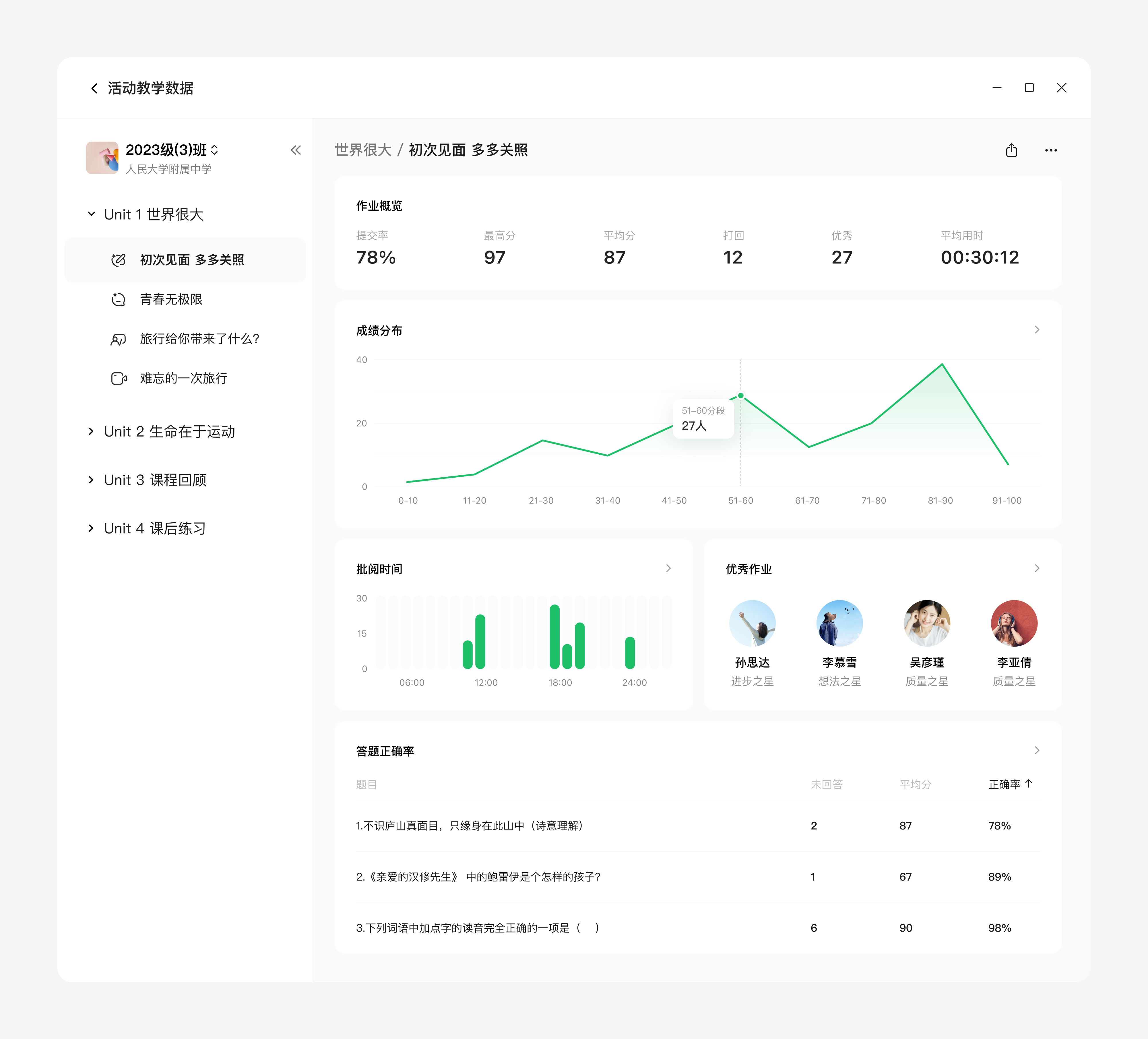 课程体系-数据框架：目录打通课程教学数据示例 1